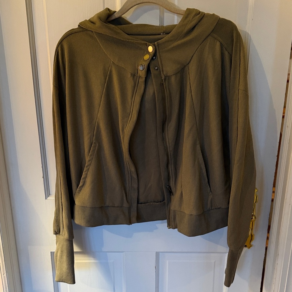 Olive Green Hooded Women's Jacket